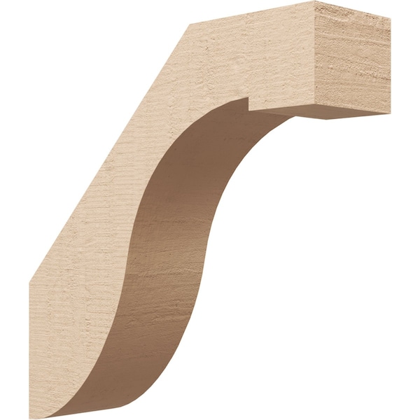 Ekena Millwork 5-inch W x 18-inch D x 18-inch H Del Monte Rough Cedar Woodgrain TimberThane Knee Brace, Primed BRCUR05X18X18DELRCPR - main